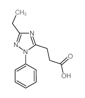 3-(3-Ethyl-1-phenyl-1H-1,2,4-triazol-5-yl)-propanoic acid结构式