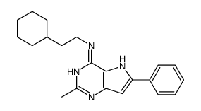 N-(2-cyclohexylethyl)-2-methyl-6-phenyl-5H-pyrrolo[3,2-d]pyrimidin-4-amine结构式