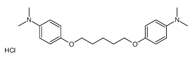 [4-[5-[4-(dimethylamino)phenoxy]pentoxy]phenyl]-dimethylazanium,chloride Structure