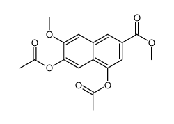 4,6-双(乙酰基氧基)-7-甲氧基-2-萘羧酸甲酯结构式