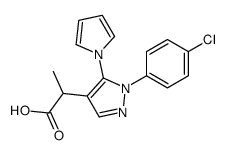 2-[1-(4-chlorophenyl)-5-pyrrol-1-ylpyrazol-4-yl]propanoic acid Structure