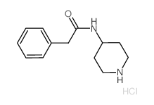 2-Phenyl-N-(4-piperidinyl)acetamide hydrochloride结构式