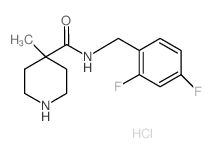 N-(2,4-Difluorobenzyl)-4-methylpiperidine-4-carboxamide hydrochloride Structure