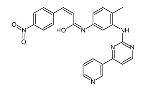 (E)-N-[4-methyl-3-[(4-pyridin-3-ylpyrimidin-2-yl)amino]phenyl]-3-(4-nitrophenyl)prop-2-enamide结构式