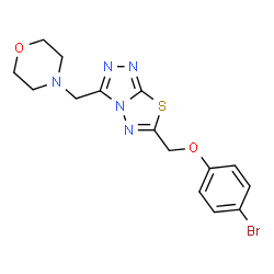 6-[(4-Bromophenoxy)methyl]-3-(4-morpholinylmethyl)[1,2,4]triazolo[3,4-b][1,3,4]thiadiazole结构式