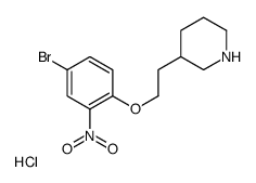 3-[2-(4-bromo-2-nitrophenoxy)ethyl]piperidine,hydrochloride Structure