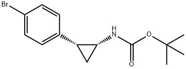 tert-butyl cis-(2-(4-bromophenyl)cyclopropyl)carbamate Structure