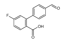 4-fluoro-2-(4-formylphenyl)benzoic acid结构式