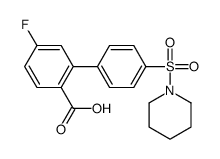 4-fluoro-2-(4-piperidin-1-ylsulfonylphenyl)benzoic acid Structure