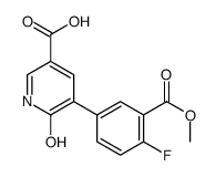 5-(4-fluoro-3-methoxycarbonylphenyl)-6-oxo-1H-pyridine-3-carboxylic acid Structure