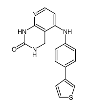 5-(4-Thiophen-3-yl-phenylamino)-3,4-dihydro-1H-pyrido[2,3-d]pyrimidin-2-one结构式