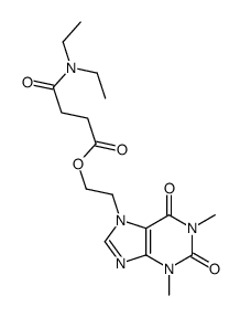 2-(1,2,3,6-tetrahydro-1,3-dimethyl-2,6-dioxo-7H-purin-7-yl)ethyl 4-(diethylamino)-4-oxobutyrate structure