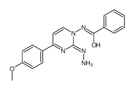 N-[2-Hydrazono-4-(4-methoxyphenyl)-1H,2H-pyrimidin-1-yl]-benzamide Structure