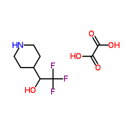 1-(Piperidin-4-yl)-2,2,2-trifluoroethan-1-ol ethane-1,2-dioate structure