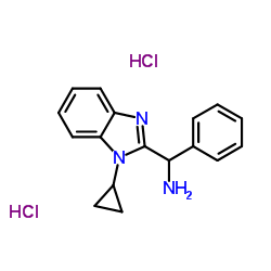 1-(1-Cyclopropyl-1H-benzimidazol-2-yl)-1-phenylmethanamine dihydrochloride结构式