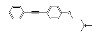 N,N-dimethyl-2-(4-(phenylethynyl)phenoxy)ethanamine Structure