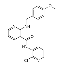 N-(2-chloro-3-pyridinyl)-2-(((4-methoxyphenyl)methyl)amino)-3-pyridinecarboxamide结构式