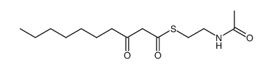 β-ketodecanoyl-N-acetylcysteamine thioester Structure