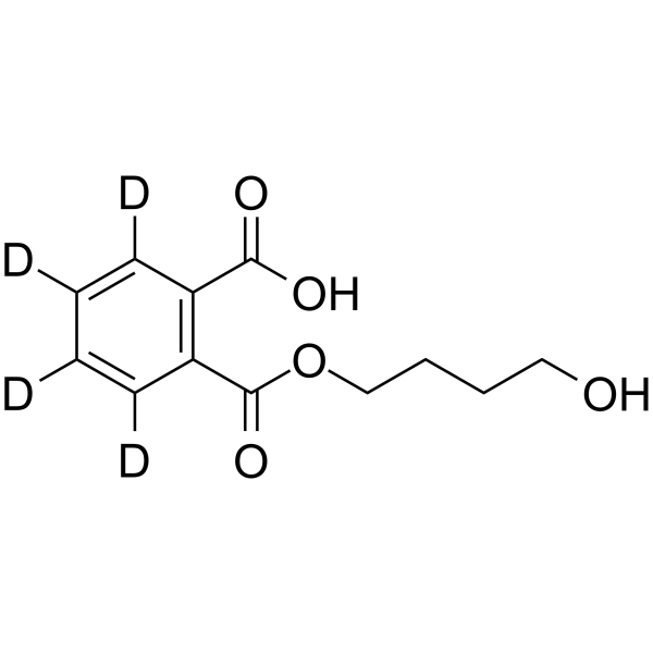 1,2-Benzenedicarboxylic Acid-d4 1-(4-Hydroxybutyl) Ester Structure