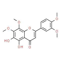 3',4',7,8-Tetramethoxy-5,6-dihydroxyflavone Structure