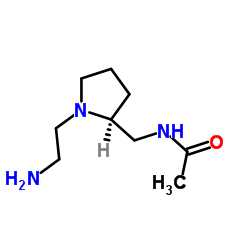 N-{[(2S)-1-(2-Aminoethyl)-2-pyrrolidinyl]methyl}acetamide结构式