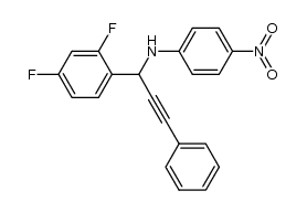 N-(4-nitrophenyl)-3-amino-3-(2,4-difluorophenyl)-1-phenylprop-1-yne Structure