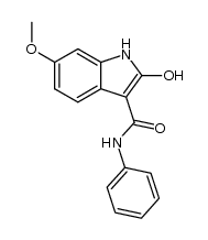 2-hydroxy-6-methoxy-N-phenyl-1H-indole-3-carboxamide结构式