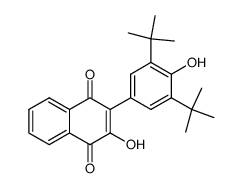 2-(3,5-di-tert-butyl-4-hydroxyphenyl)-3-hydroxy-1,4-naphthoquinone Structure