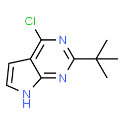 2-tert-butyl-4-chloro-7H-pyrrolo[2,3-d]pyrimidine structure