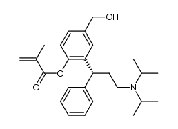 (R)-2-(3-(diisopropylamino)-1-phenylpropyl)-4-(hydroxylmethyl)phenyl methacrylate结构式