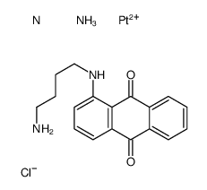 1-(4-aminobutylamino)anthracene-9,10-dione, azane, platinum(+2) cation , chloride, nitrate结构式