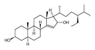 24-ethylcholest-14-ene-3,16-diol Structure