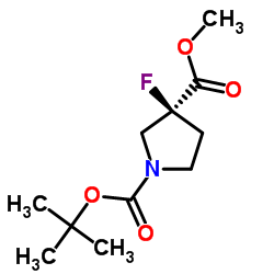 Methyl (S)-1-Boc-3-fluoropyrrolidine-3-carboxylate structure