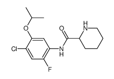 N-[4-Chloro-2-fluoro-5-(1 -methylethoxy)phenyl]piperidine-2-carboxamide结构式