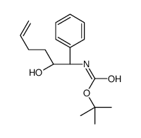 2-Methyl-2-propanyl [(1S,2S)-2-hydroxy-1-phenyl-5-hexen-1-yl]carb amate结构式