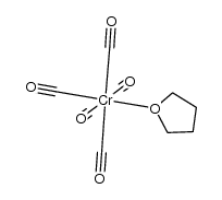 pentacarbonyl(tetrahydrofuran)chromium(0)结构式