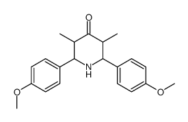 2,6-bis(4-methoxyphenyl)-3,5-dimethylpiperidin-4-one structure