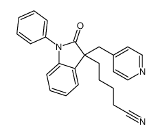 2,3-dihydro-2-oxo 1-phenyl-3-(4-pyridinylmethyl)-1H-indole-3-pentanenitrile picture