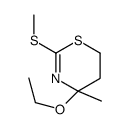 4H-1,3-Thiazine,4-ethoxy-5,6-dihydro-4-methyl-2-(methylthio)-(9CI) Structure