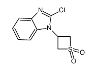 3-(2-chlorobenzimidazol-1-yl)thietane 1,1-dioxide Structure