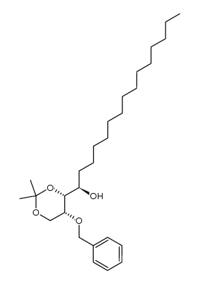 (R)-1-((4R,5R)-5-(benzyloxy)-2,2-dimethyl-1,3-dioxan-4-yl)pentadecan-1-ol结构式