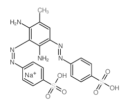 Benzenesulfonic acid,4,4'-[(2,4-diamino-5-methyl-1,3-phenylene)bis(azo)]bis-, disodium salt (9CI)结构式