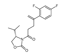 (S)-3-(4-(2,4-difluorophenyl)pent-4-enoyl)-4-isopropyloxazolidin-2-one结构式