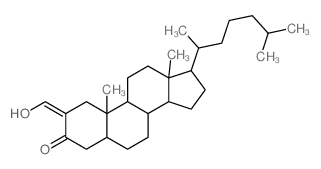 Cholestan-3-one,2-(hydroxymethylene)-, (5a)- Structure