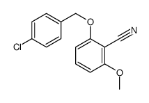 2-[(4-chlorobenzyl)oxy]-6-methoxybenzonitrile structure