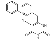 2,4(1H,3H)-Pyrimidinedione, 5-(2-phenyldiazenyl)-6-(phenylmethyl)- structure