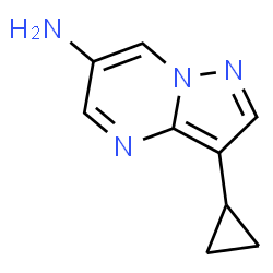 3-Cyclopropylpyrazolo[1,5-a]pyrimidin-6-amine结构式