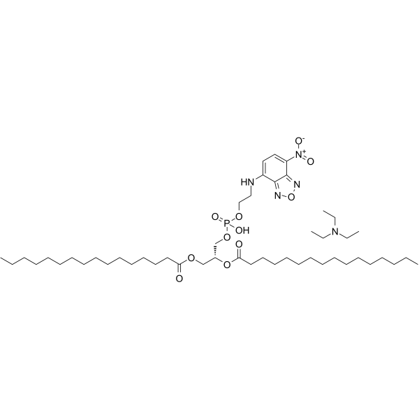 NBD-PE  [N-(7-Nitrobenz-2-oxa-1,3-diazol-4-yl)-1,2-dihexadecanoyl-sn-glycero-3-phosphoethanolamine, triethylammonium salt] structure