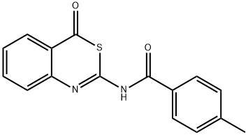 4-methyl-N-(4-oxo-3,1-benzothiazin-2-yl)benzamide Structure