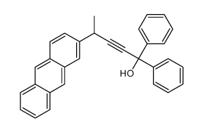 4-anthracen-2-yl-1,1-diphenylpent-2-yn-1-ol结构式